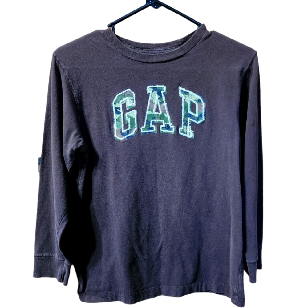 gap kids logo long sleeve shirt - Brown Size L
